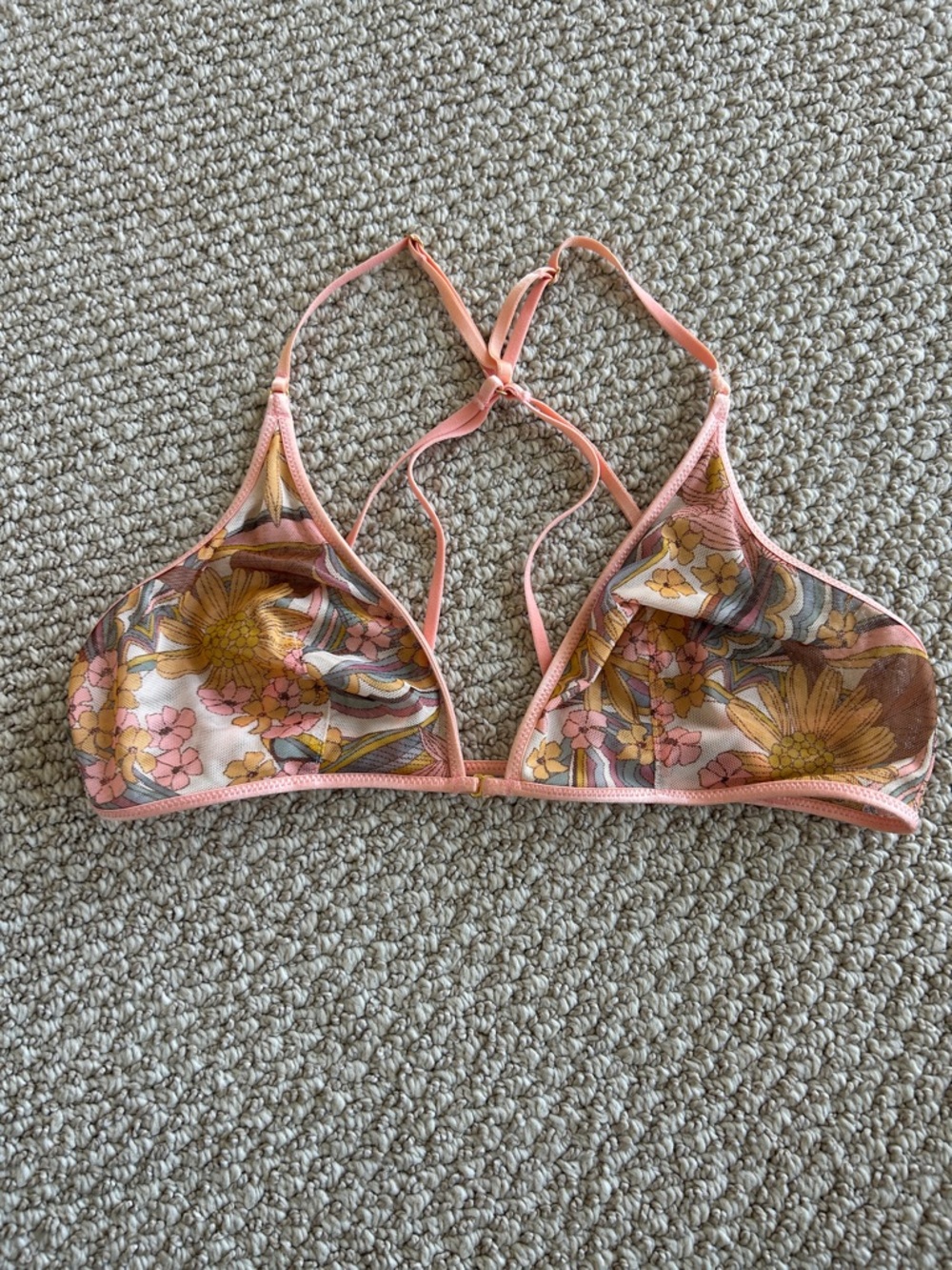 Victoria's Secret Pink Floral Triangle Bralette